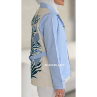 blue flower jacket